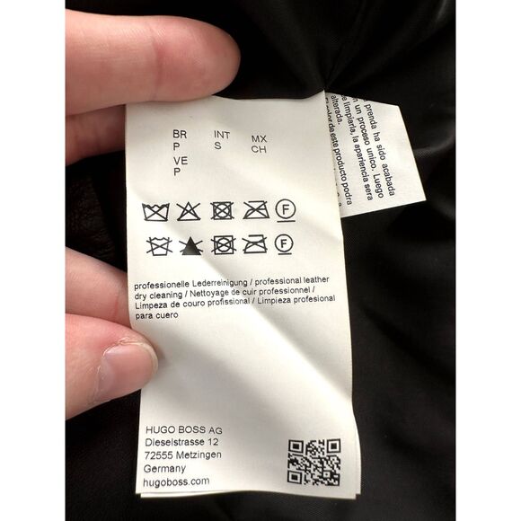 NWT Hugo Hugo Boss Lirana Black Lamb Leather Tailored Sheath Dress size Small - Picture 9 of 11